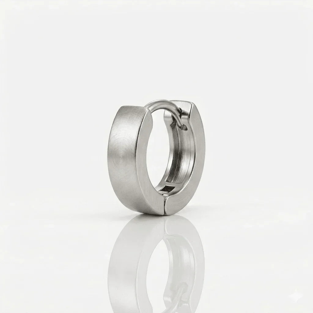 Pendiente aros 0,8 cm en acero inoxidable (1 unidad) - AILANA JEWELRY