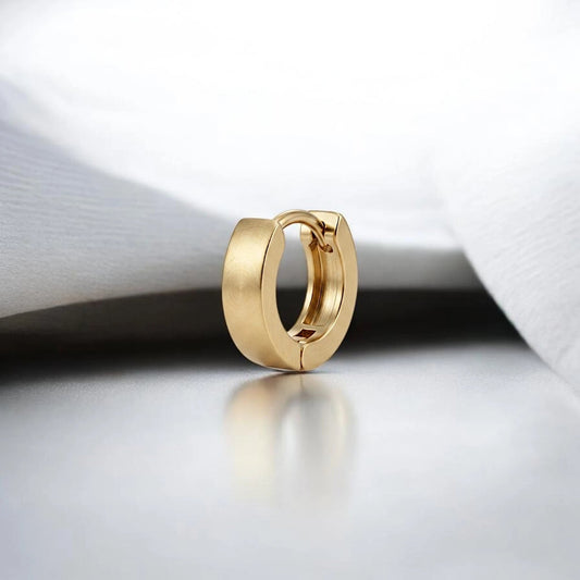Pendiente aros 0,8 cm en acero inoxidable (1 unidad) - AILANA JEWELRY