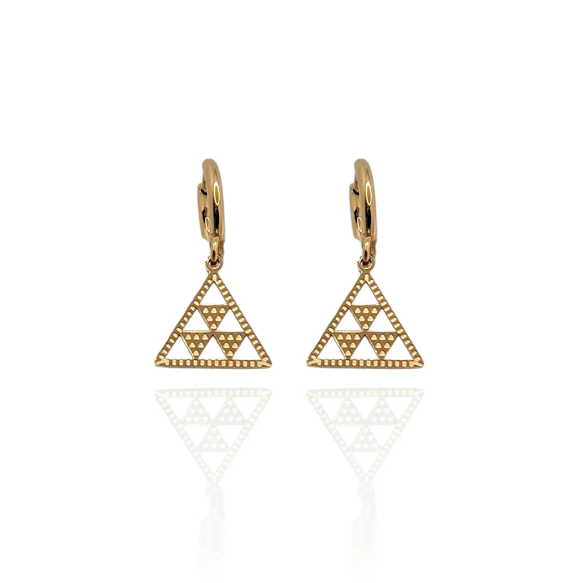 Pendientes Pintadera Gran Canaria Triangulo - AILANA JEWELRY