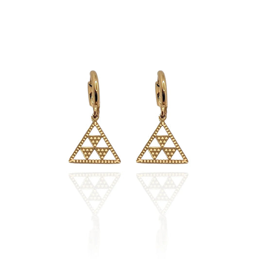 Pendientes Pintadera Gran Canaria Triangulo - AILANA JEWELRY