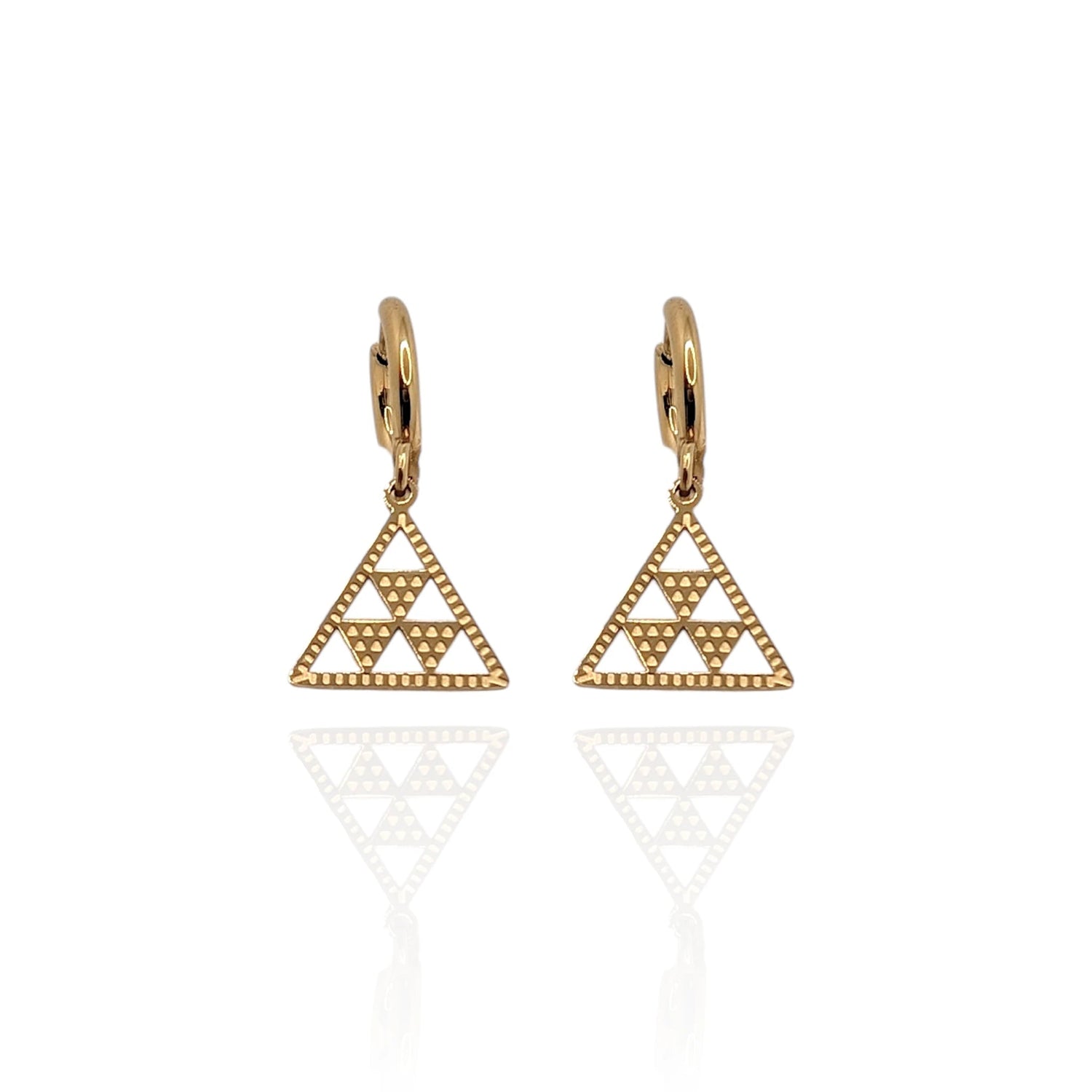 Pendientes Pintadera Gran Canaria Triangulo - AILANA JEWELRY