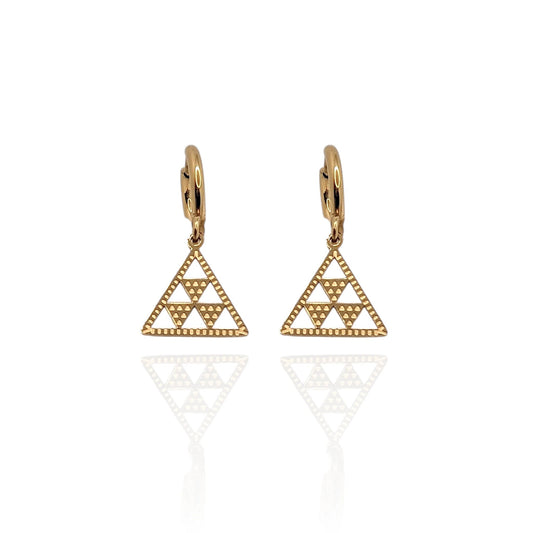 Pendientes Pintadera Gran Canaria Triangulo - AILANA JEWELRY