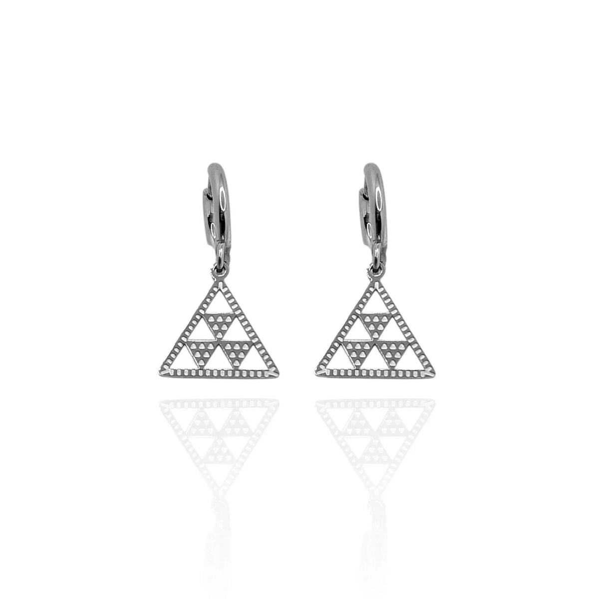 Pendientes Pintadera Gran Canaria Triangulo - AILANA JEWELRY