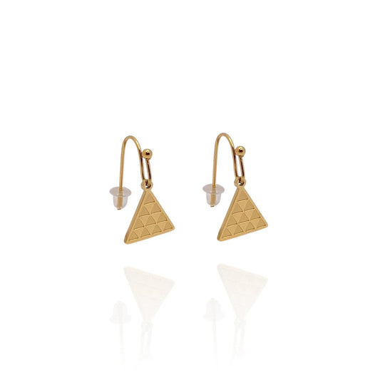 Pendientes Pintadera Triangular Gran Canaria - AILANA JEWELRY