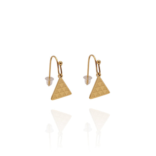 Pendientes Pintadera Triangular Gran Canaria - AILANA JEWELRY