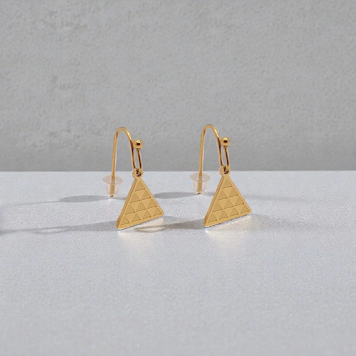Pendientes Pintadera Triangular Gran Canaria - AILANA JEWELRY