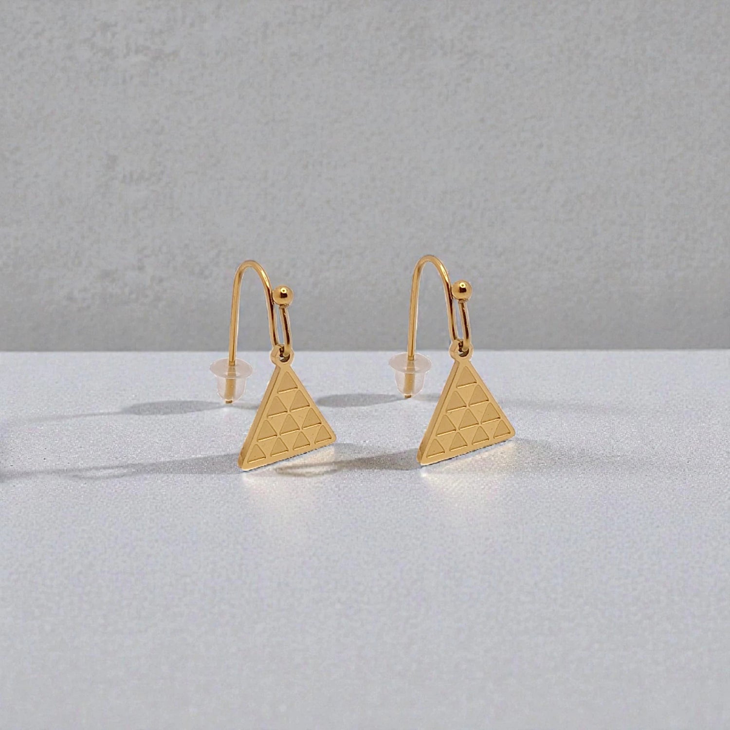 Pendientes Pintadera Triangular Gran Canaria - AILANA JEWELRY