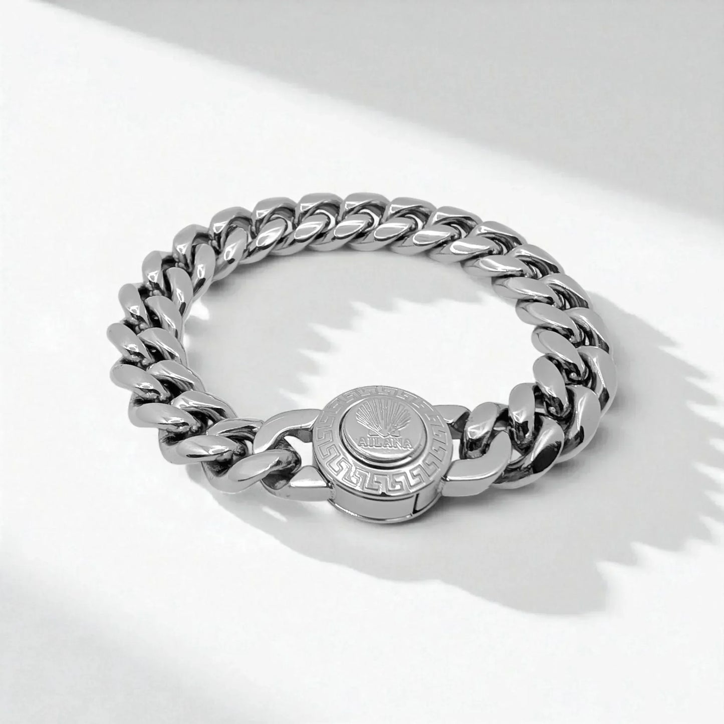 Pulsera con eslabones de 12 mm (plateado) - AILANA JEWELRY