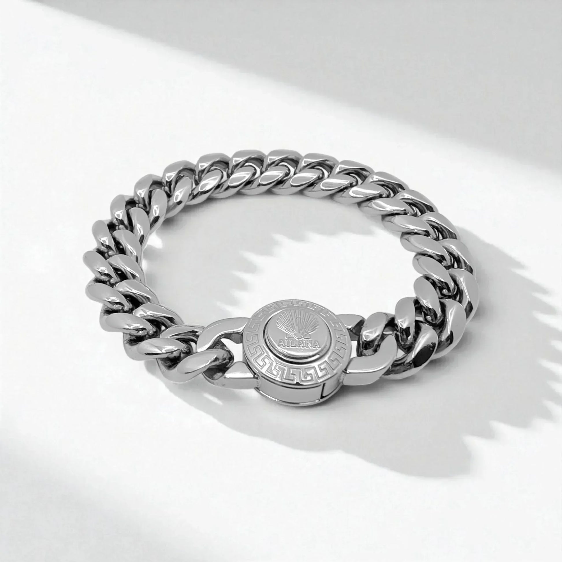 Pulsera con eslabones de 12 mm (plateado) - AILANA JEWELRY