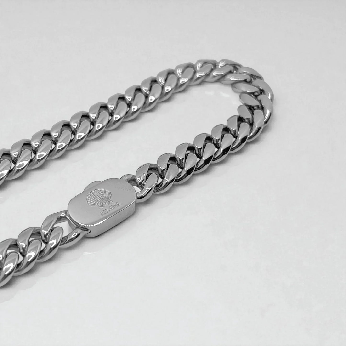 Pulsera con eslabones de 8 mm plateado - AILANA JEWELRY