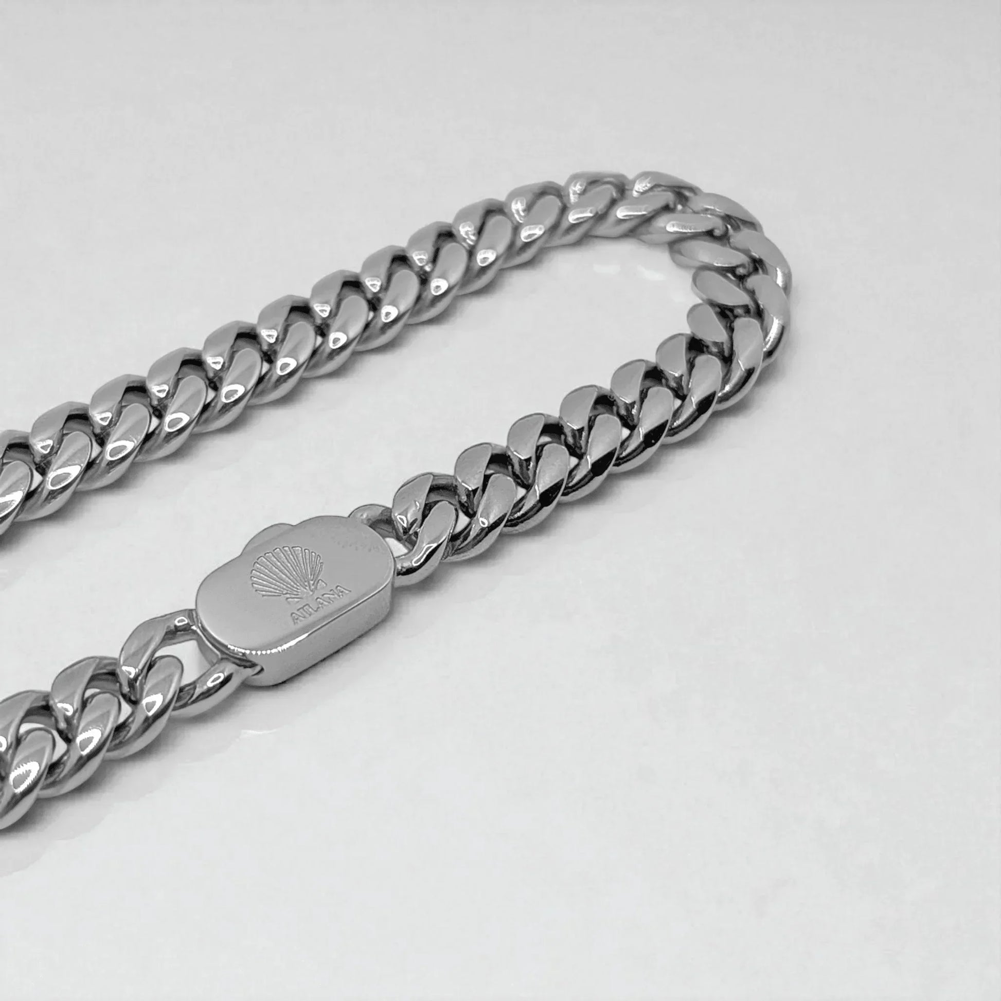 Pulsera con eslabones de 8 mm plateado - AILANA JEWELRY