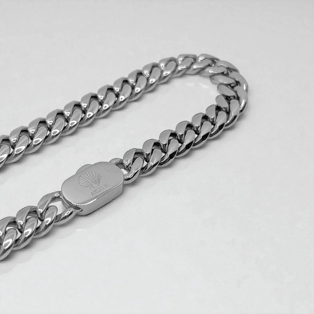 Pulsera con eslabones de 8 mm plateado - AILANA JEWELRY