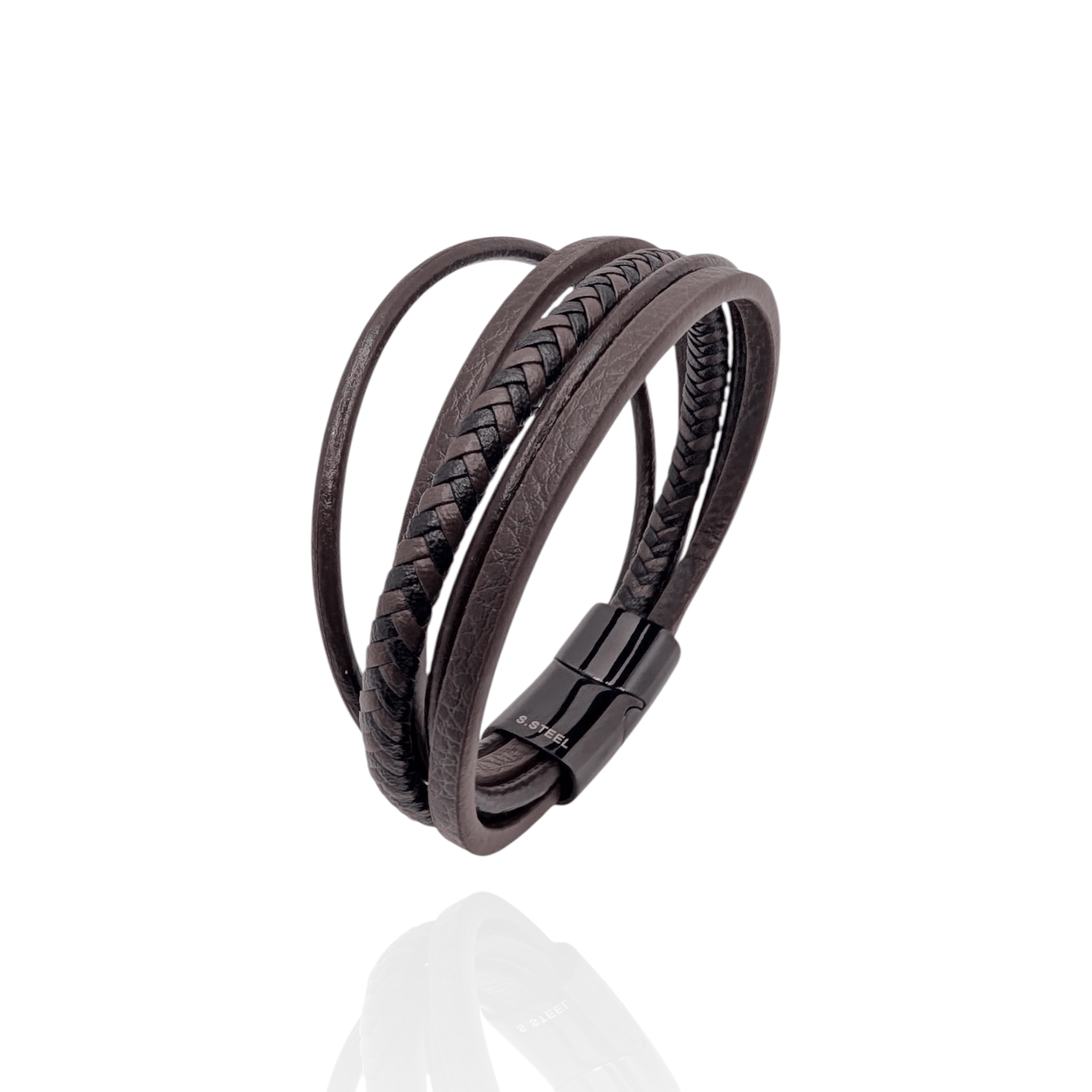 Pulsera en cuero 5 hebras - AILANA JEWELRY