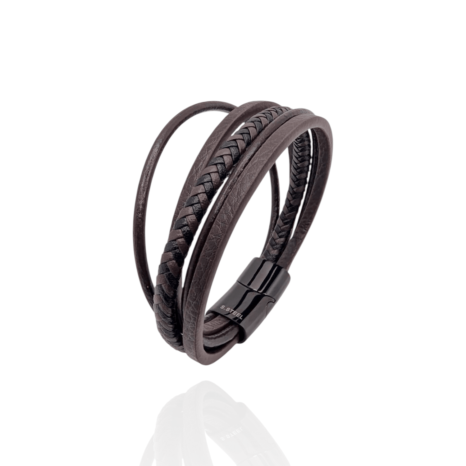 Pulsera en cuero 5 hebras - AILANA JEWELRY