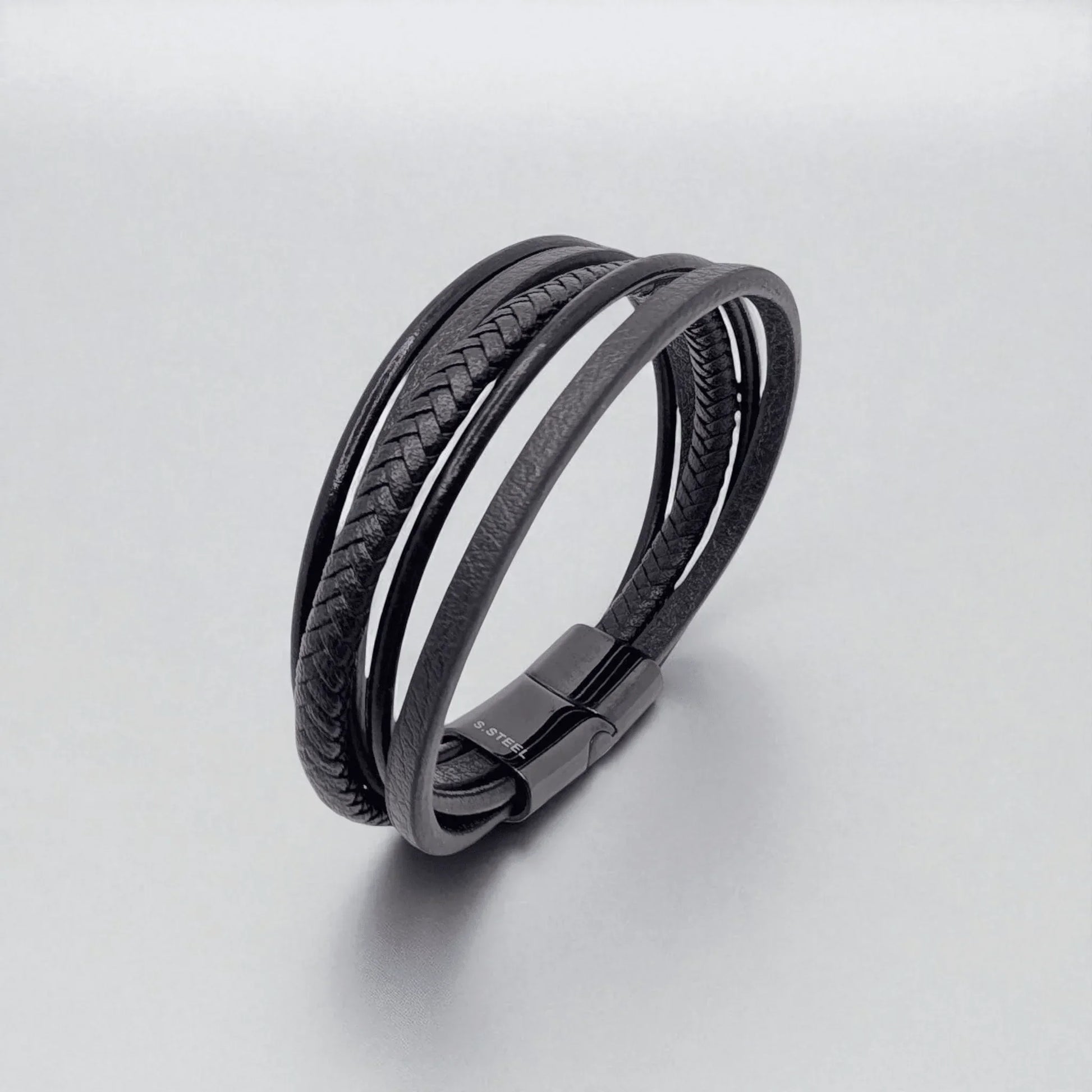 Pulsera en cuero 5 hebras - AILANA JEWELRY