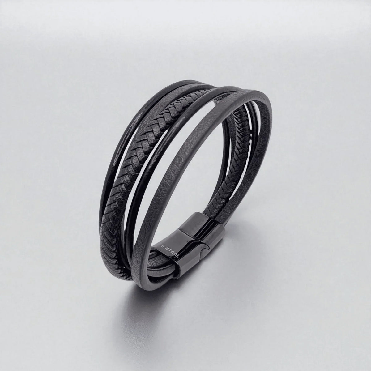 Pulsera en cuero 5 hebras - AILANA JEWELRY