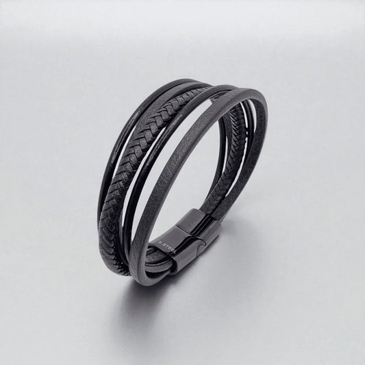 Pulsera en cuero 5 hebras - AILANA JEWELRY