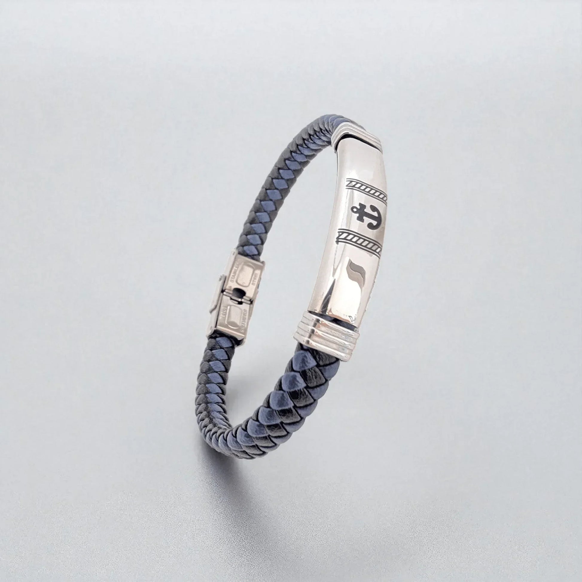 Pulsera en cuero ancla - AILANA JEWELRY
