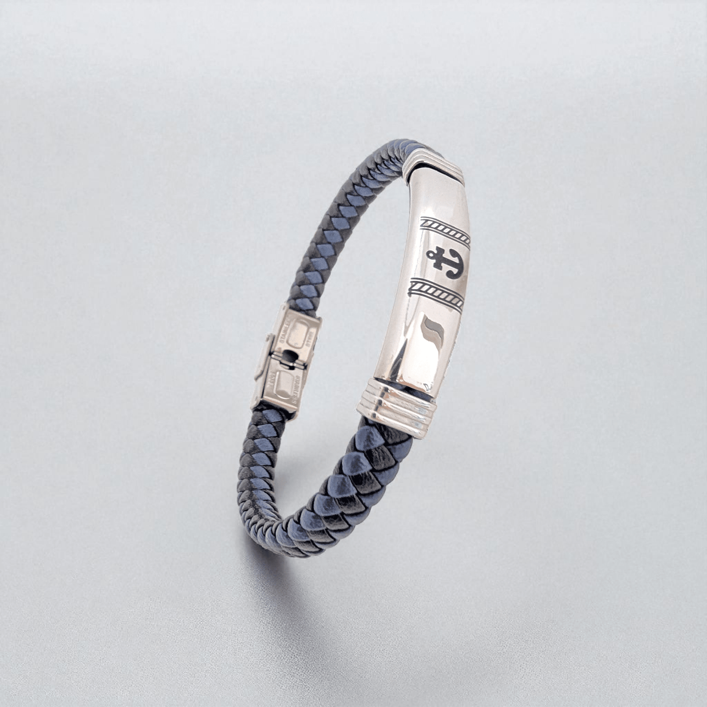 Pulsera en cuero ancla - AILANA JEWELRY