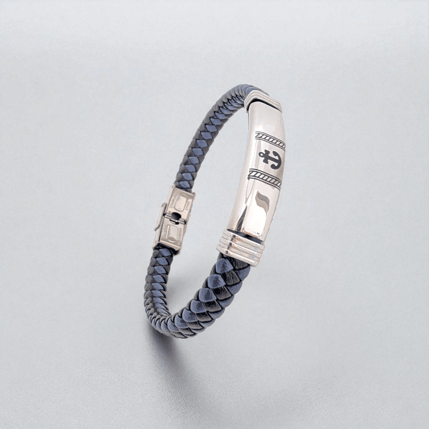 Pulsera en cuero ancla - AILANA JEWELRY