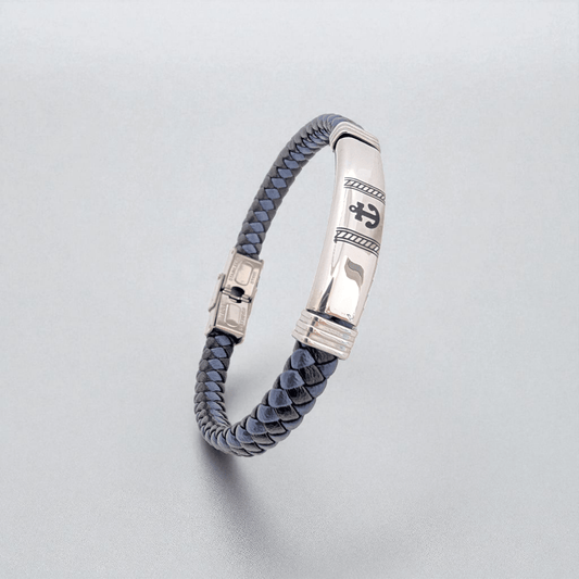 Pulsera en cuero ancla - AILANA JEWELRY