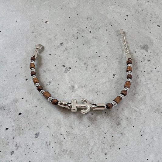 Pulsera en Piedras y Ancla - AILANA JEWELRY