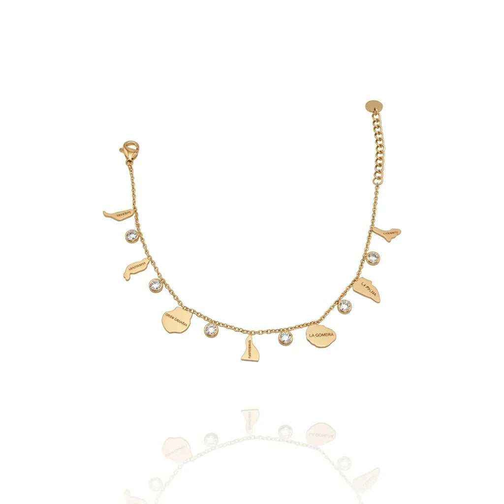 Pulsera Islas Canarias Zircones blancos - AILANA JEWELRY