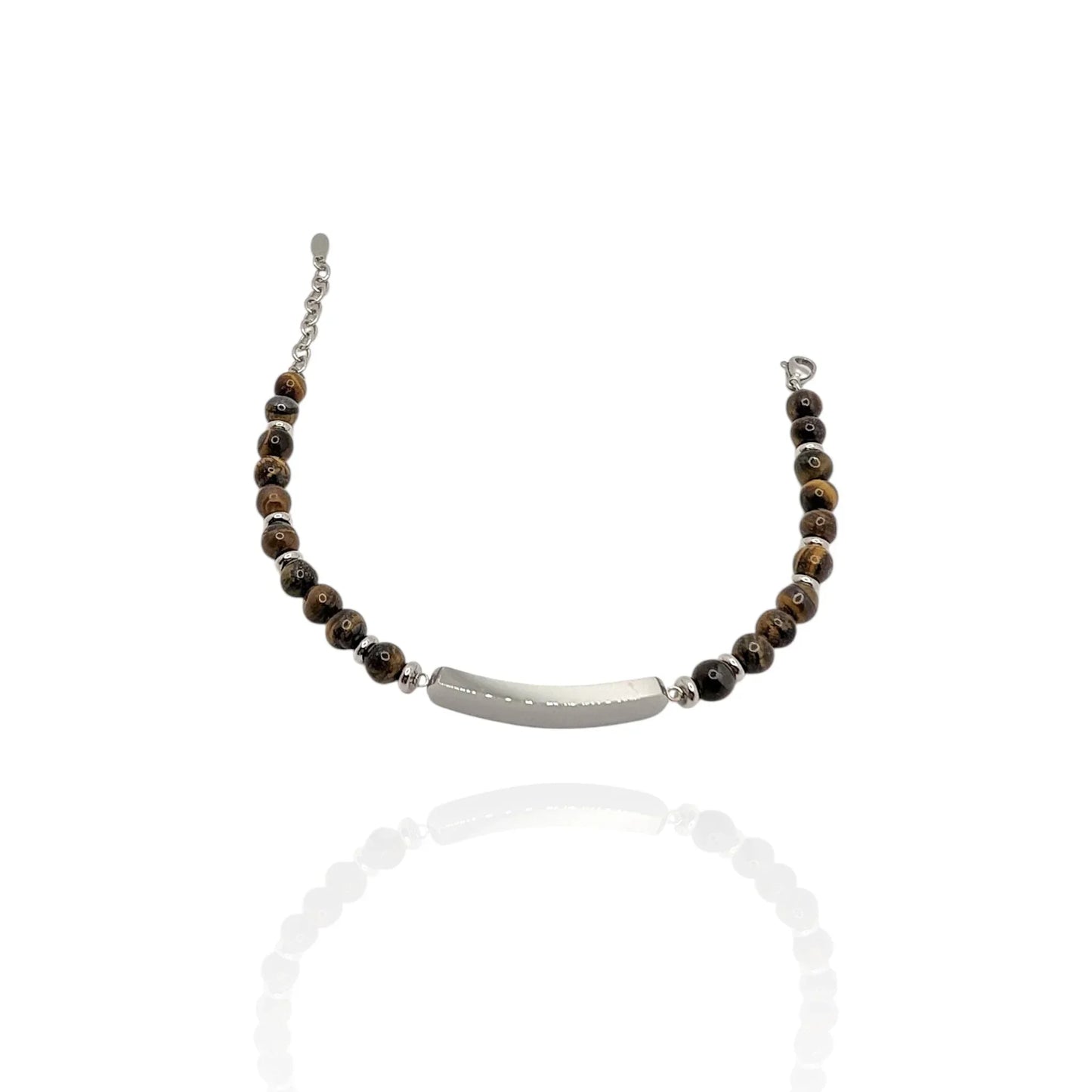 Pulsera Piedra Lava y Ojo de Tigre Personalizable - AILANA JEWELRY