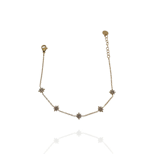 Pulsera fina Polaris con zircón