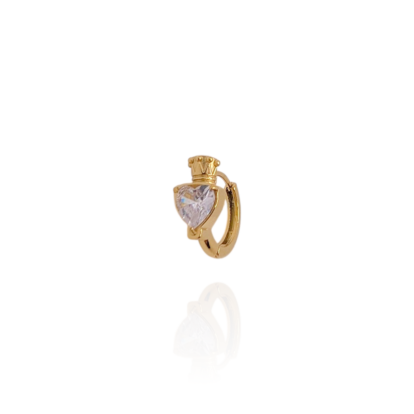 Pendiente aros corazón (1 unidad)