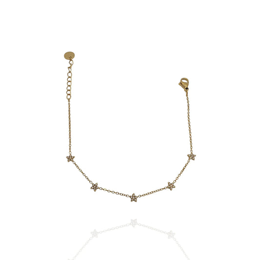 Pulsera fina Estrellitas con zircones