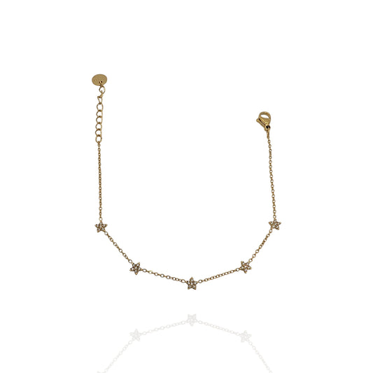 Pulsera fina Estrellitas con zircones