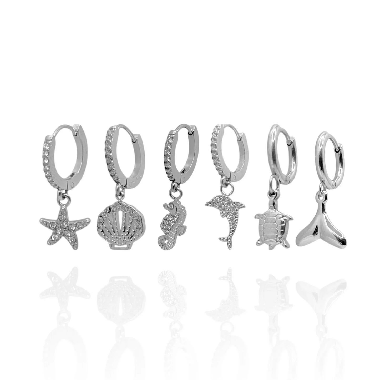Pendientes Oceania (Plateado)