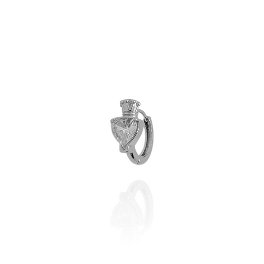 Pendiente aros corazón (1 unidad)