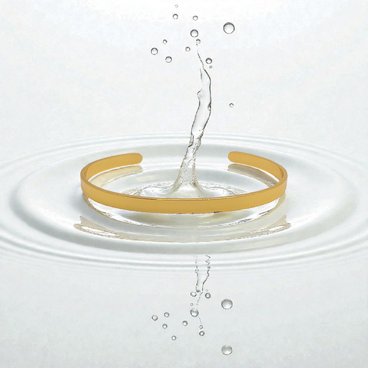 Brazalete rígido dorado