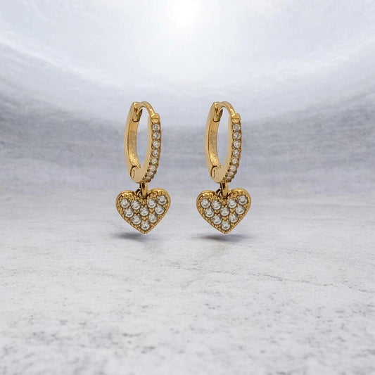 Pendiente Aros Corazon