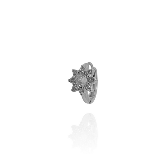 Pendiente aros pequeñ flor (1 unidad)