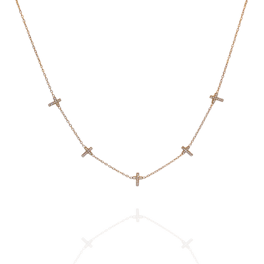 Colgante choker Cruz