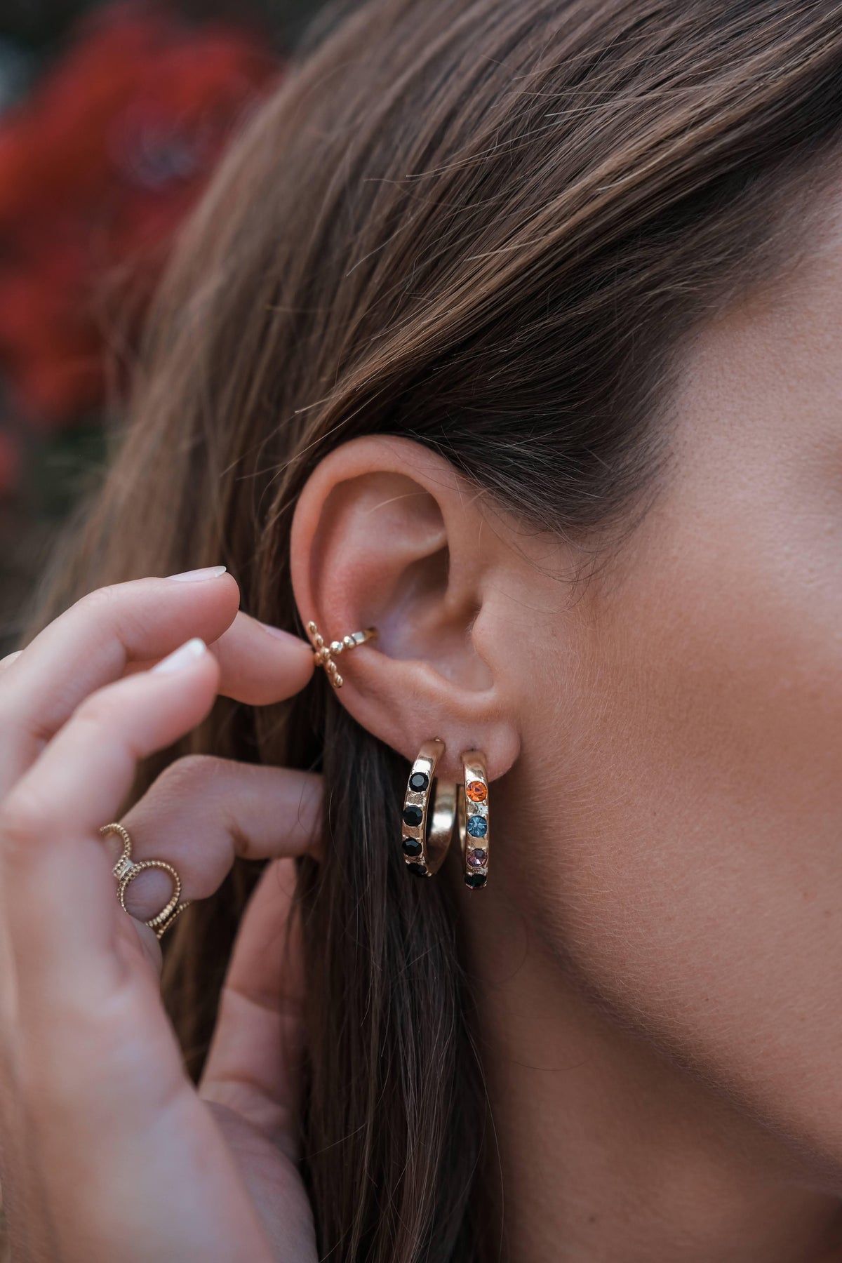 Cross Cuff Earrings