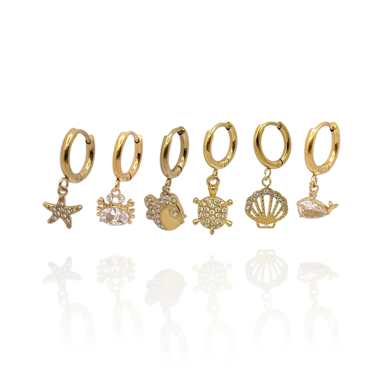 Pendientes Oceania (Dorado)