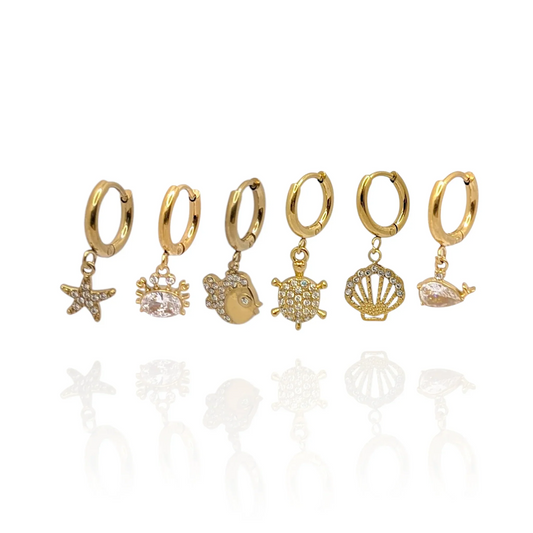 Pendientes Oceania (Dorado)