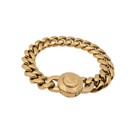 Pulsera con eslabones de 12 mm dorado