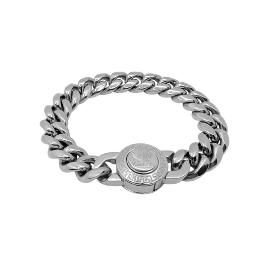 Pulsera con eslabones de 12 mm (plateado)