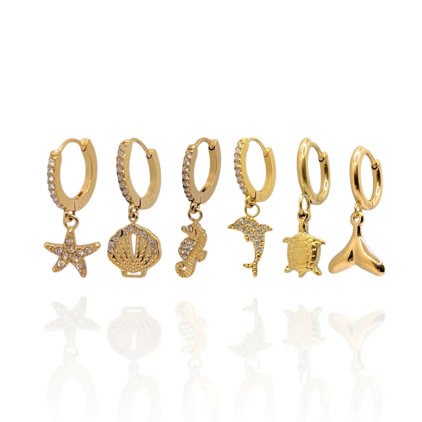 Pendientes Oceania (Dorado)