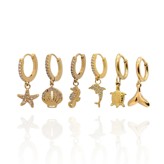 Pendientes Oceania (Dorado)