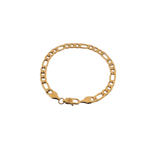 Pulsera de cadena con eslabones de 5 mm dorado