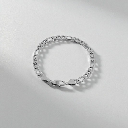 Pulsera de cadena con eslabones de 5 mm (plateado)