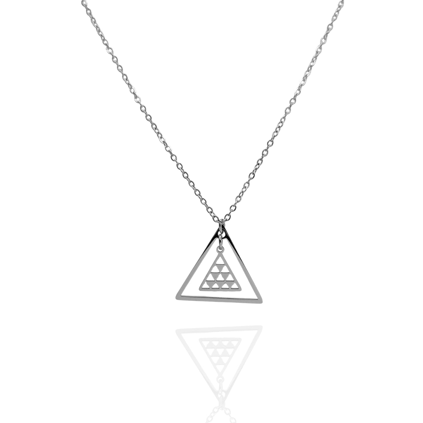 Colgante Pintadera Triangular Doble