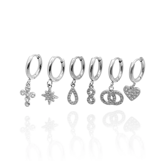 Pendientes Siman (Plateado)
