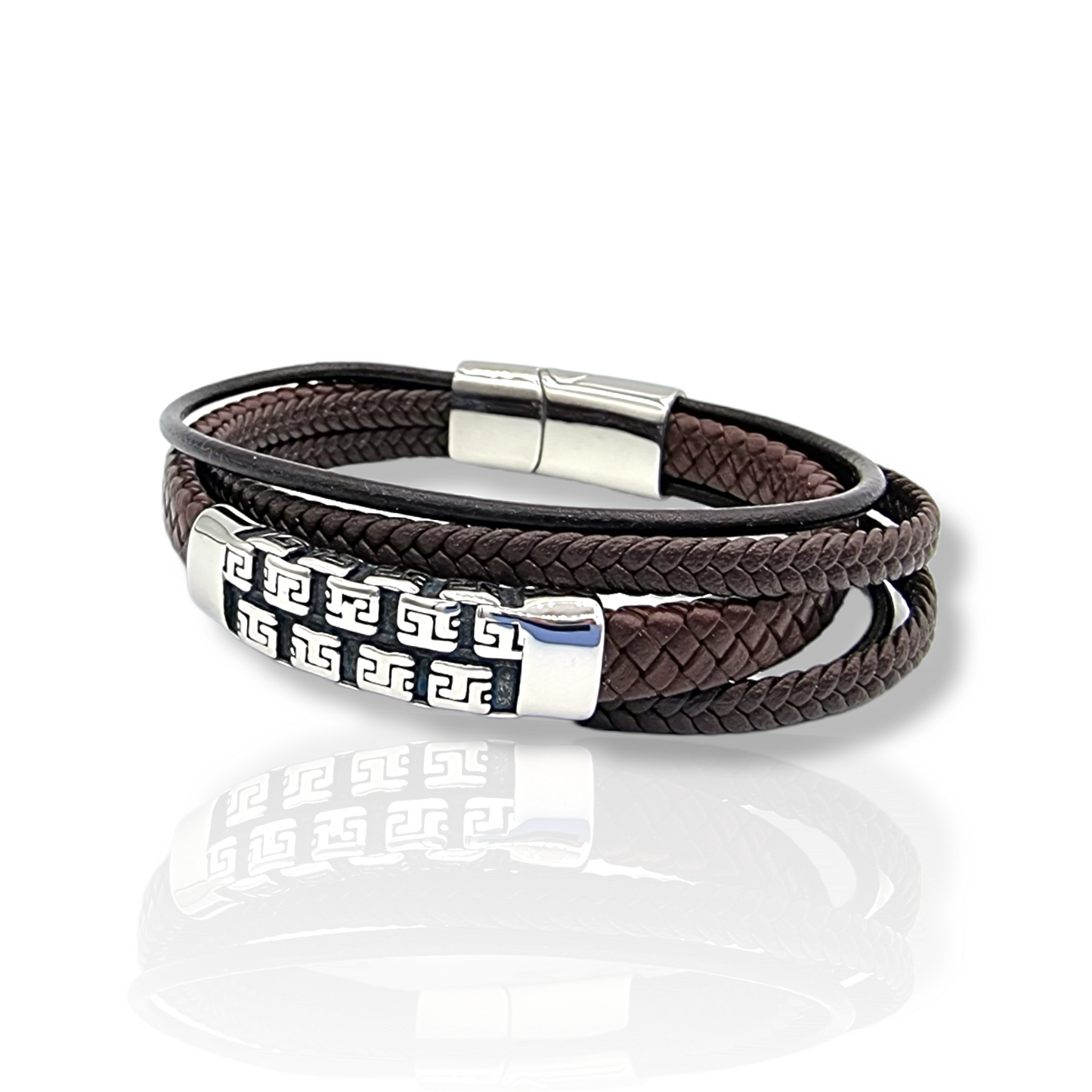 Leather Bracelet #59 (Brown)